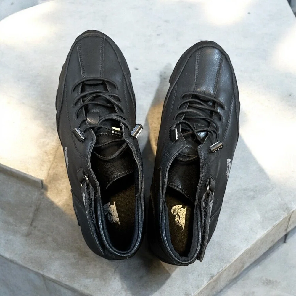 Ldeck Italian Handmade Suede‎ High Boots for Men Waterproof Leather Sneakers